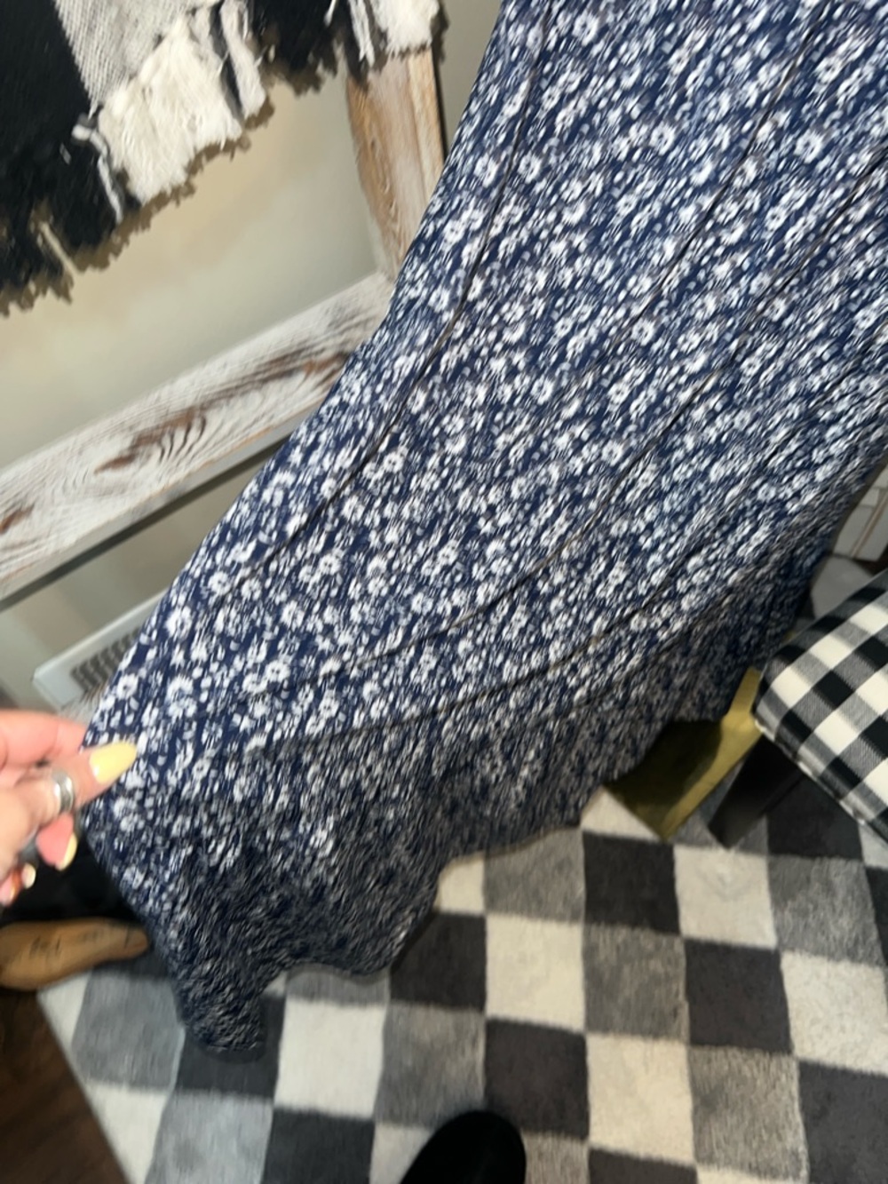 Pretty Garden Navy Floral Short-Sleeve Maxi Dress - Picture 5 of 8